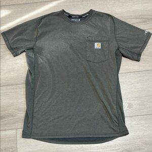 Carhartt Force Olive Green Pocket Short Sleeve Tee Size Medium Mens